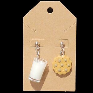 Cookie and Milk Dangle Earrings
